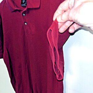 Vintage Nike Golf Polo Shirt Burgandy Short Sleeve Collard Buttons Sz L